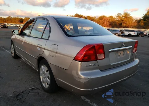 2002 Honda Civic Ex z USA, uszkodzony, nr VIN 2HGES26762H538962